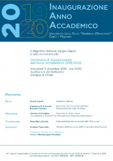 Locandina inaugurazione anno accademico