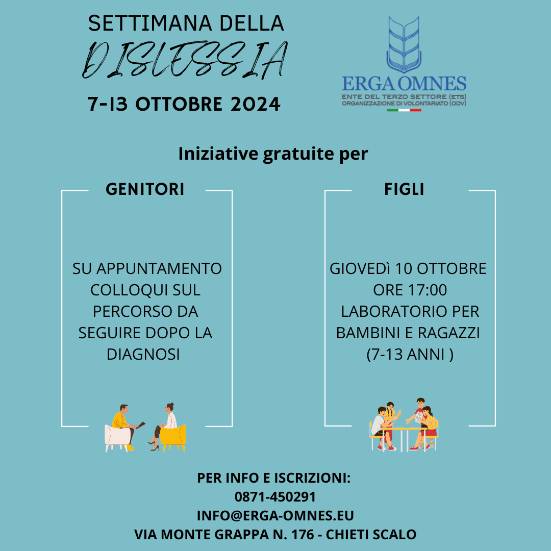 Settimana della dislessia - locandina