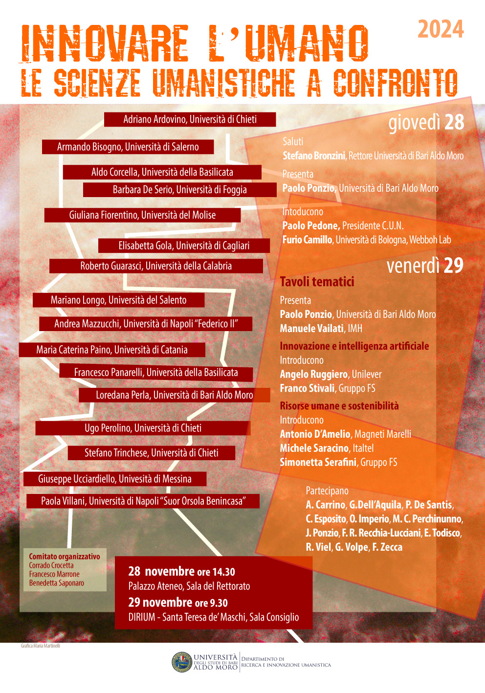 Locandina evento del 28 novembre - Bari