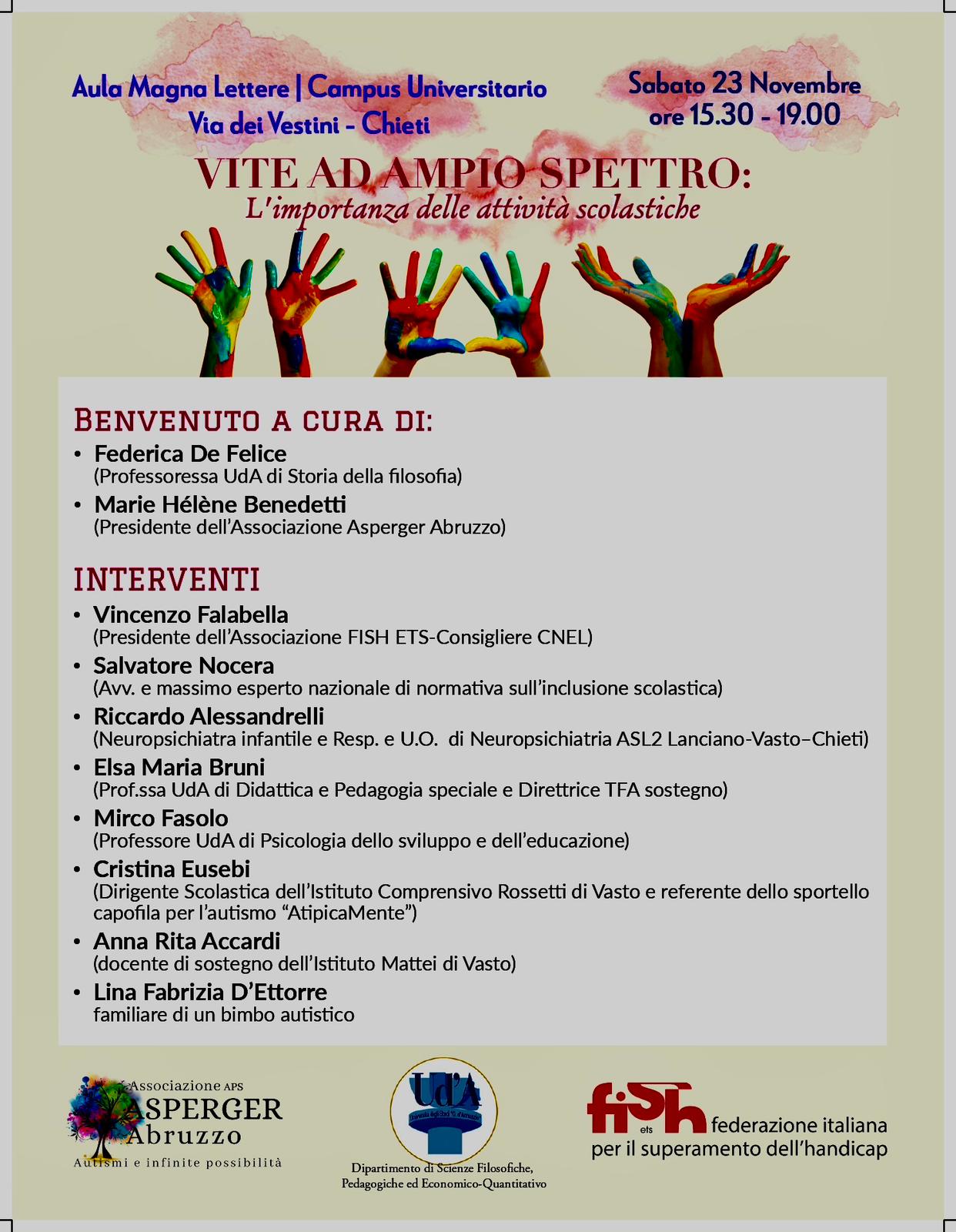 Locandina 23 novembre, campus Chieti