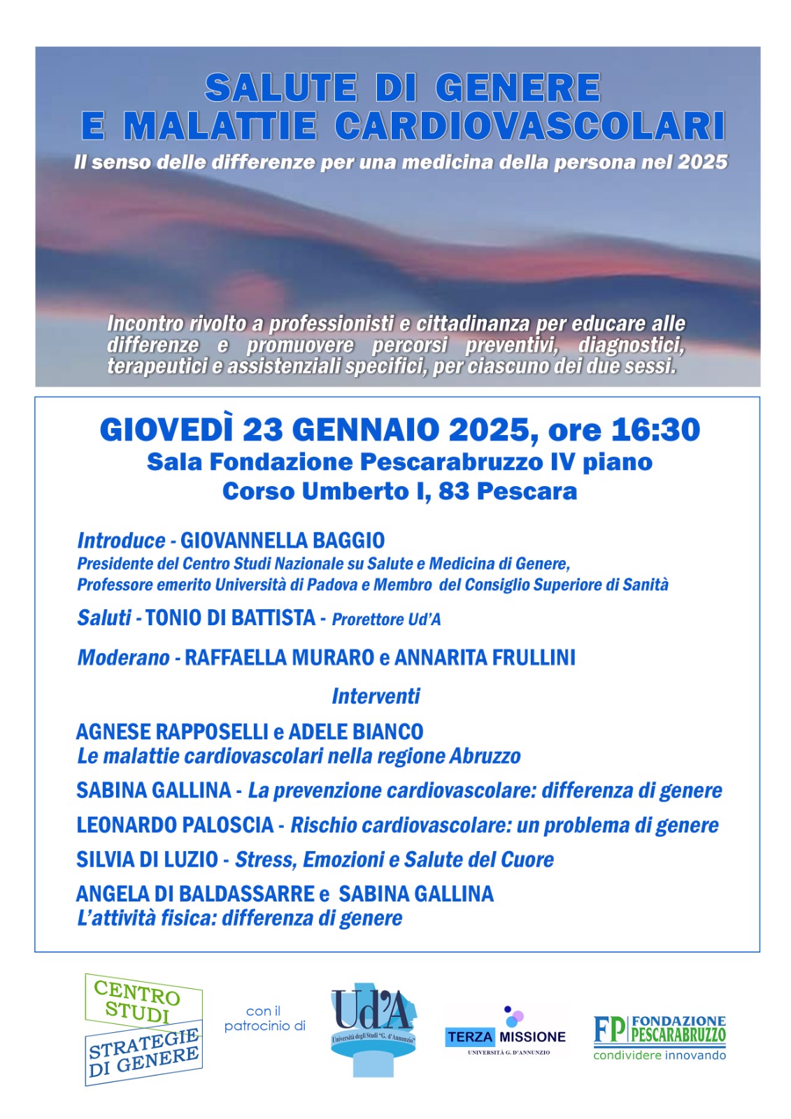 Locandina del 23 gennaio, Pescara