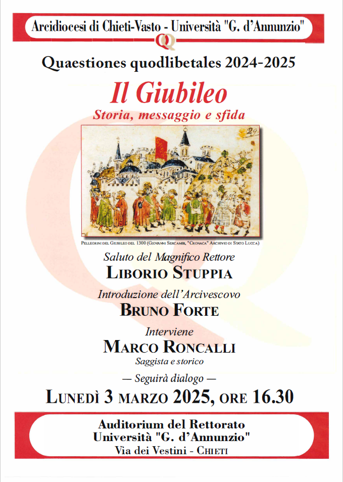 Quaestiones quodlibetales 2024-2025 - Il Giubileo: "Storia, messaggio e sfida"
