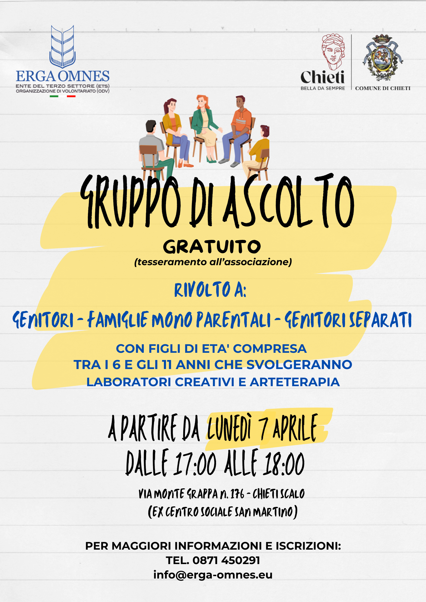 Locandina gruppo di ascolto gratuito