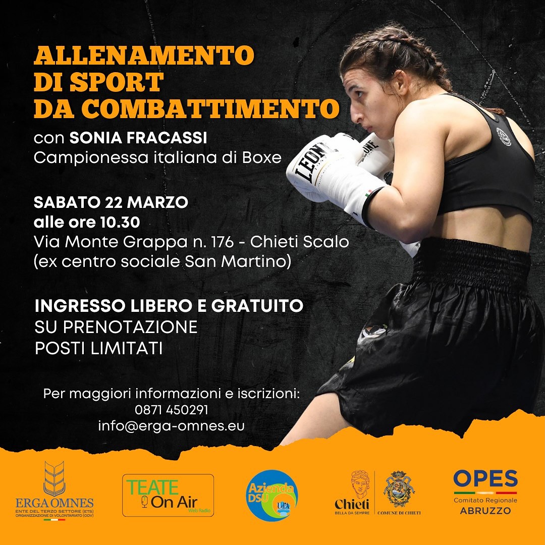 Locandina allenamento di sport da combattimento