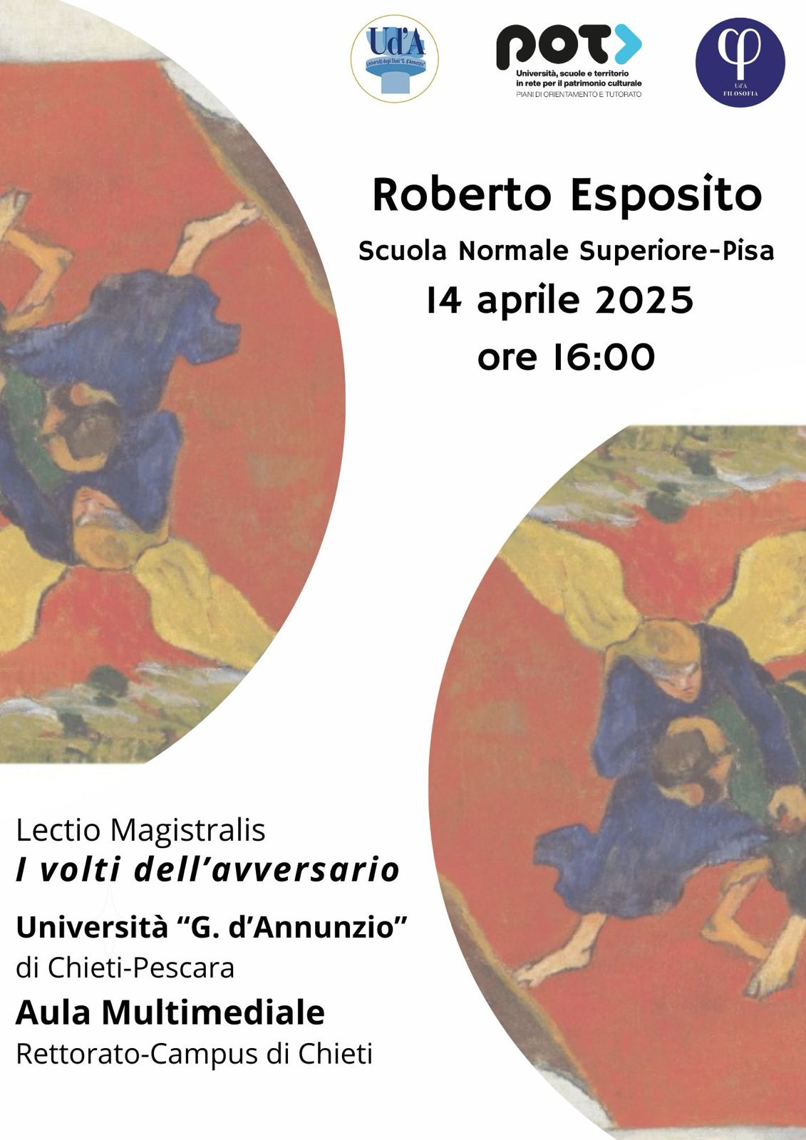 Locandina evento Lectio magistralis Roberto Esposito