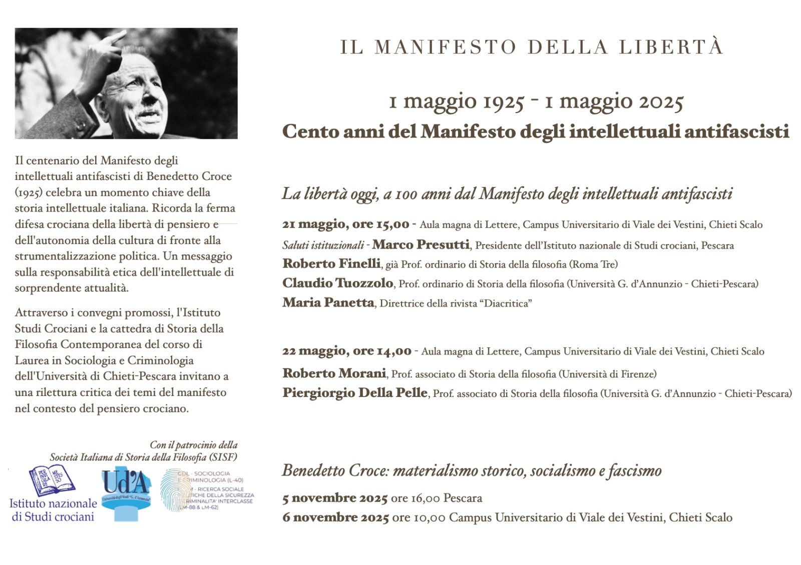 Convegno: Il Manifesto della Libertà