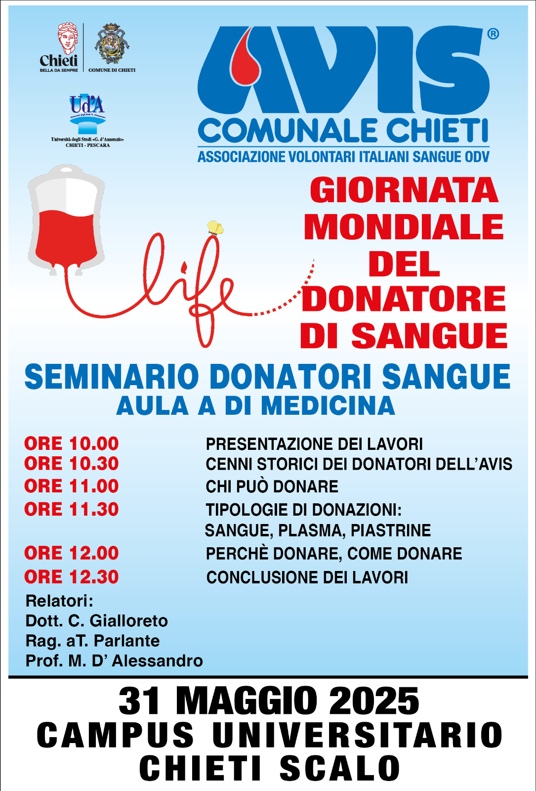 Locandina giornata mondiale del donatore di sangue
