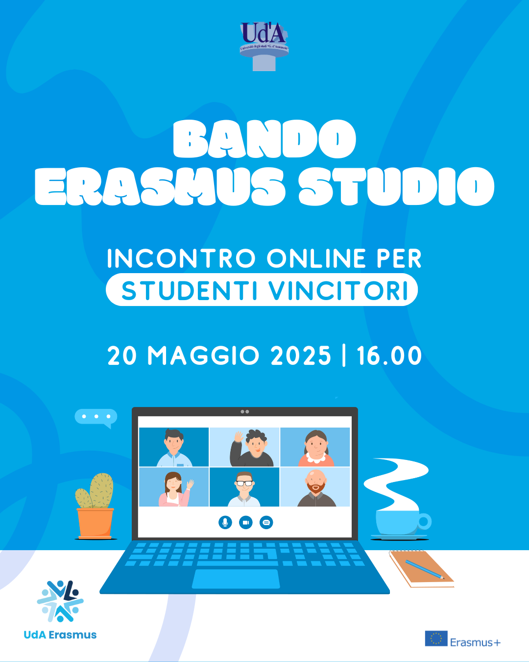 Post Uda Erasmus - incontro online vincitori