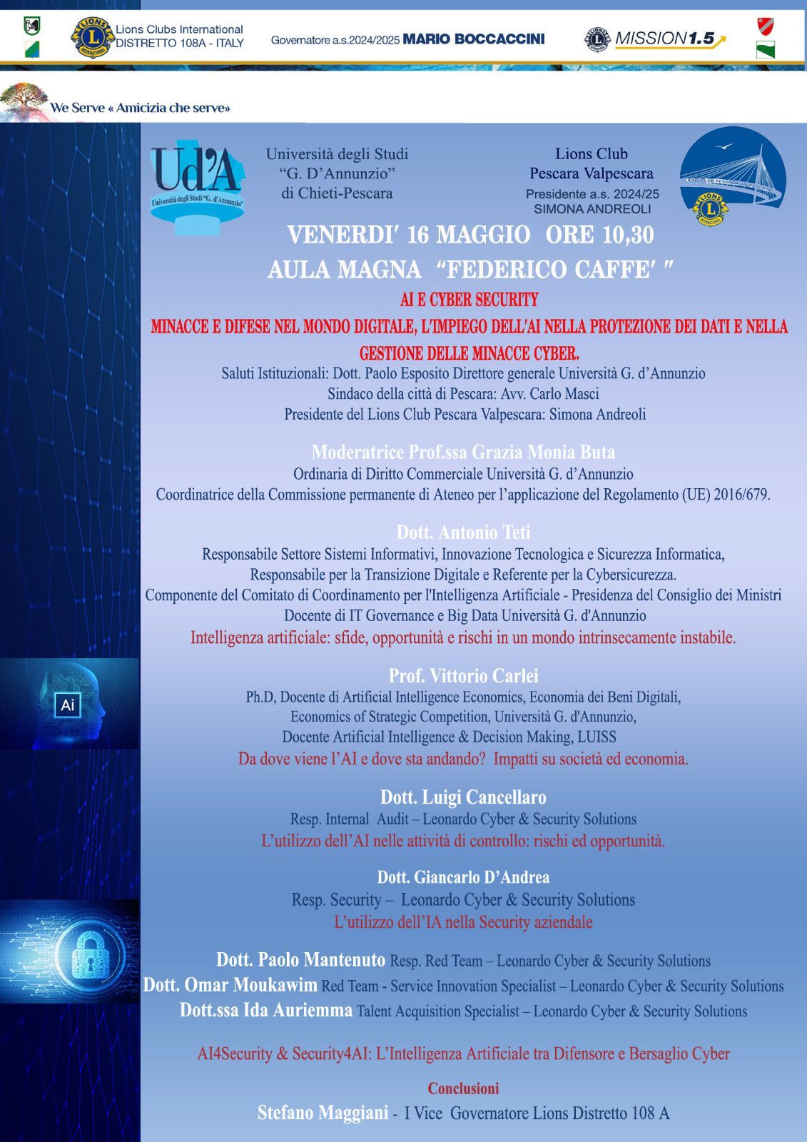 Locandina “AI e cyber security”