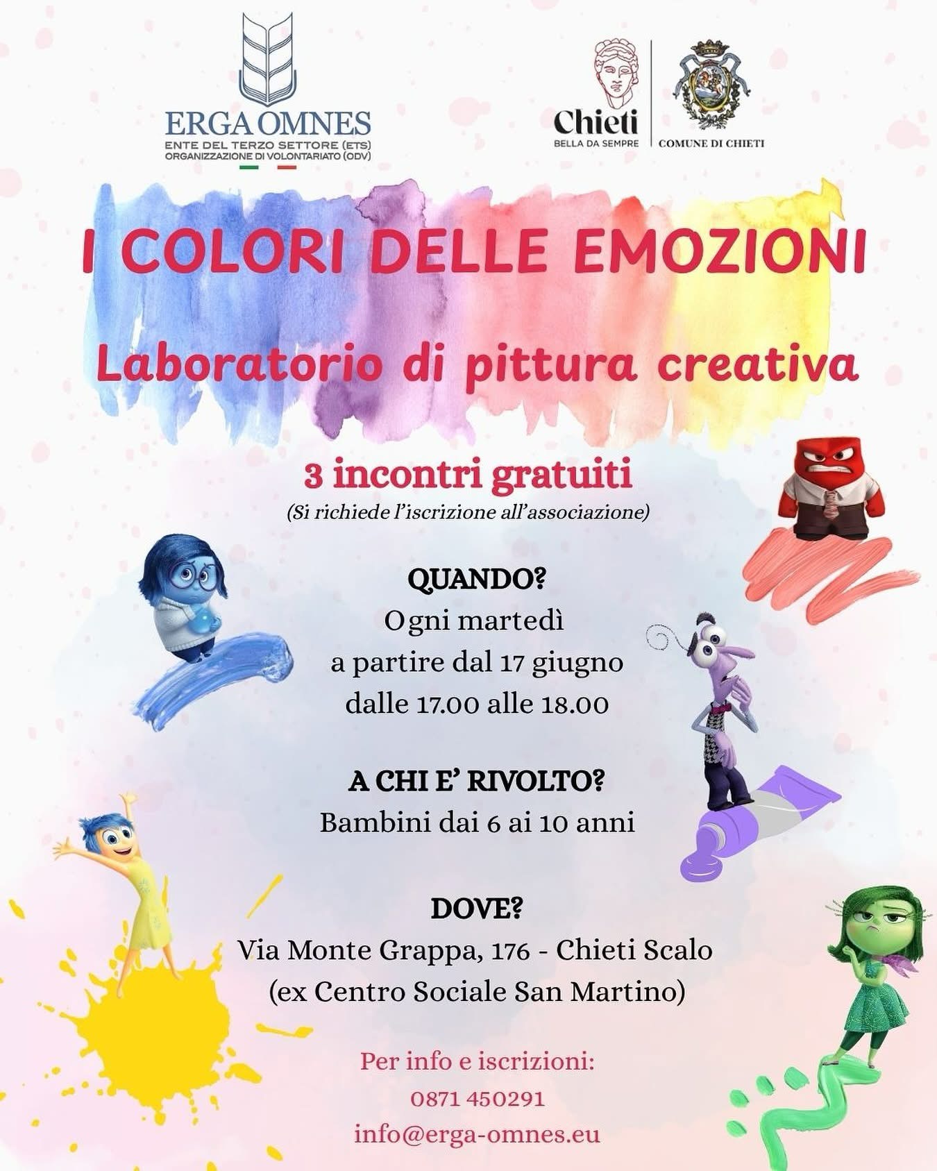 “I colori delle emozioni” – al via il laboratorio gratuito di pittura creativa per bambini 