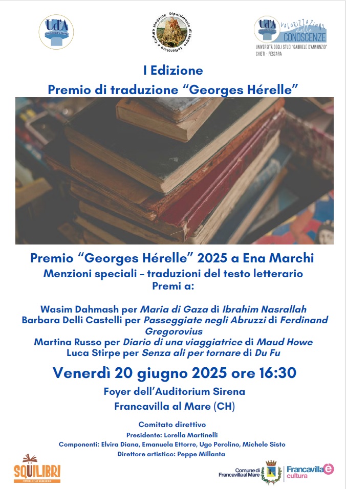 Locandina Premio di traduzione “Georges Hérelle”