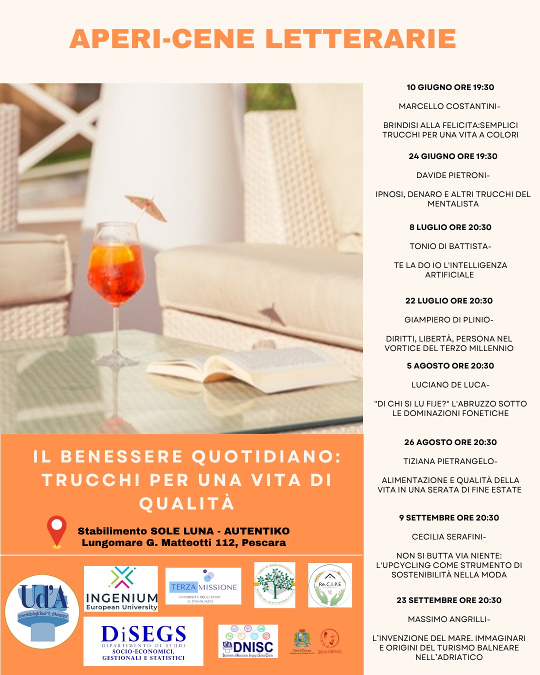 Locandina APERI-CENE LETTERARIE
