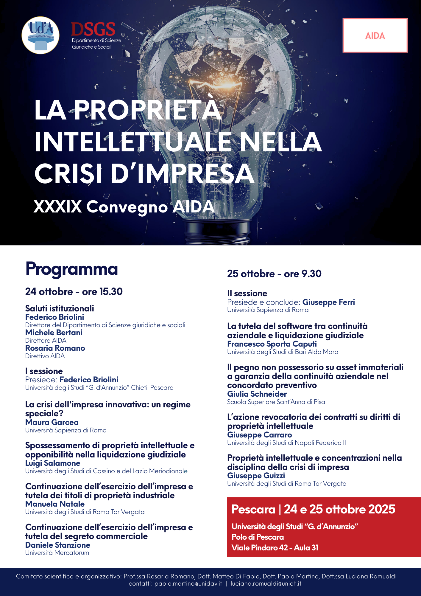 Locandina convegno AIDA