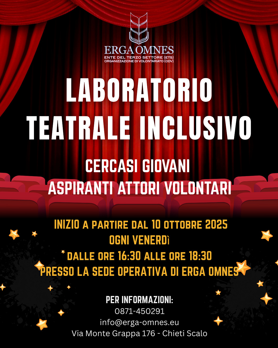 Locandina Laboratorio Teatrale Inclusivo di Erga Omnes