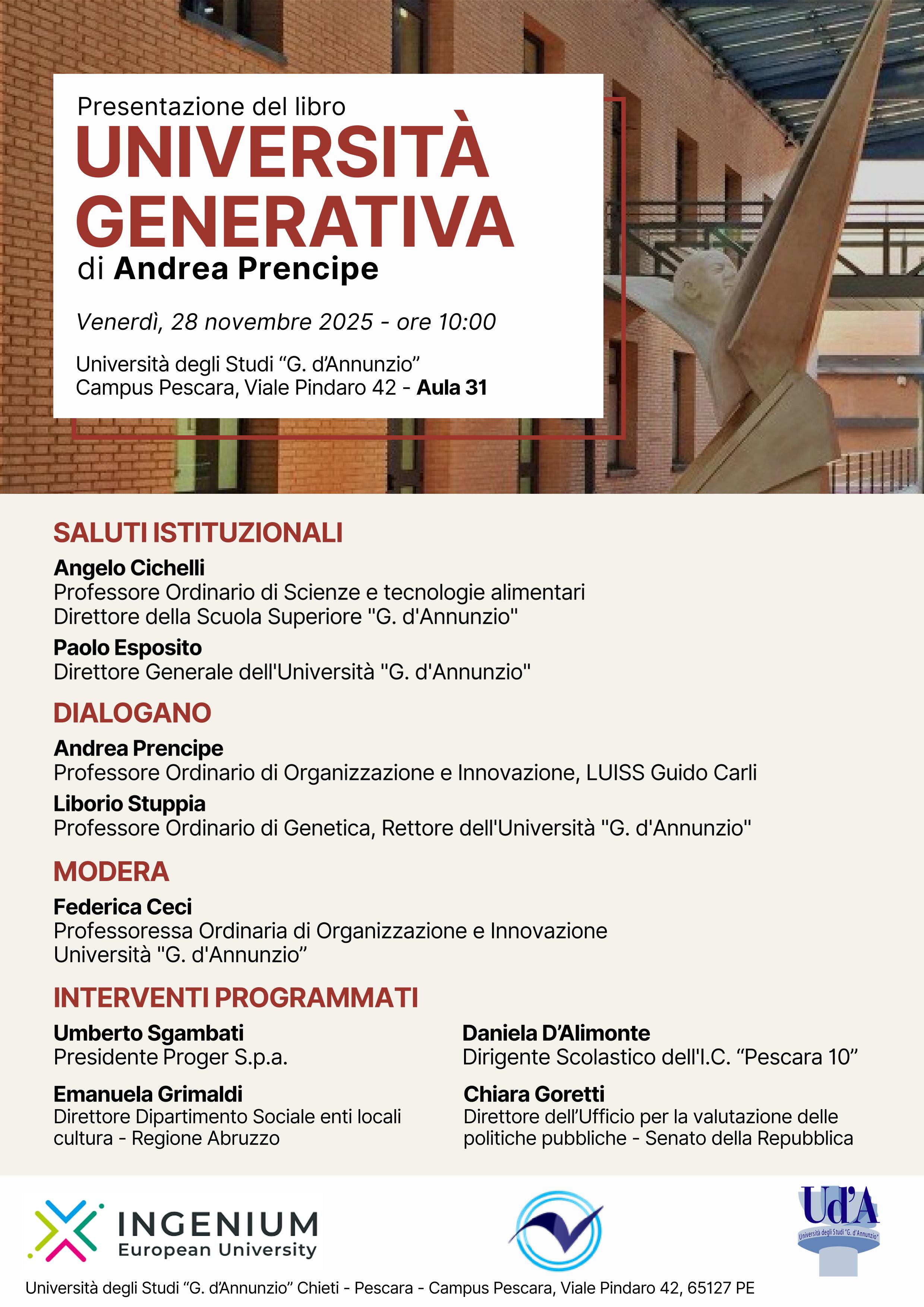 Locandina - Presentazione Libro Università Generativa