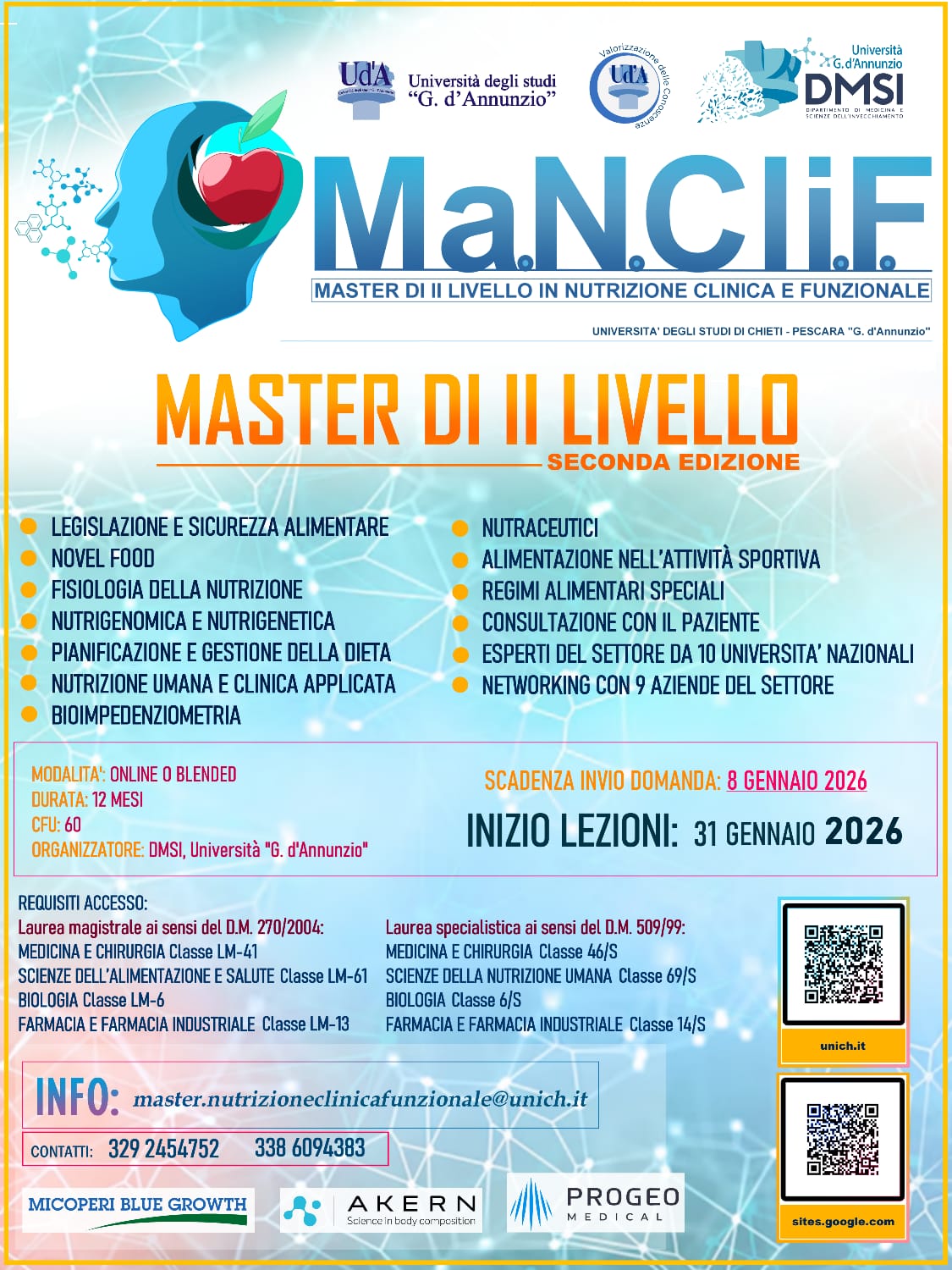 Locandina Master nutrizione