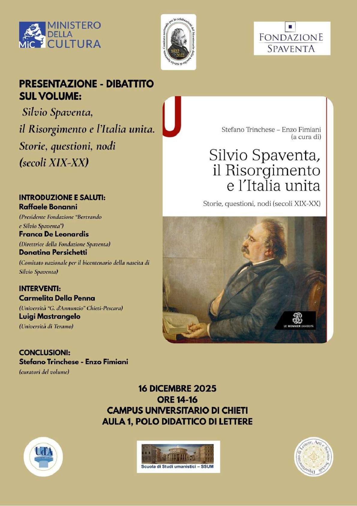 Locandina evento 15 dicembre 2025 Campus di Chieti