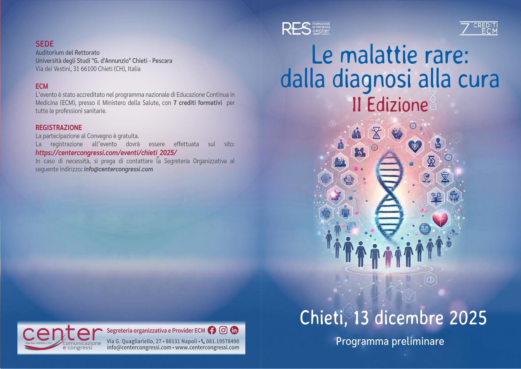 locandina evento malattie rare