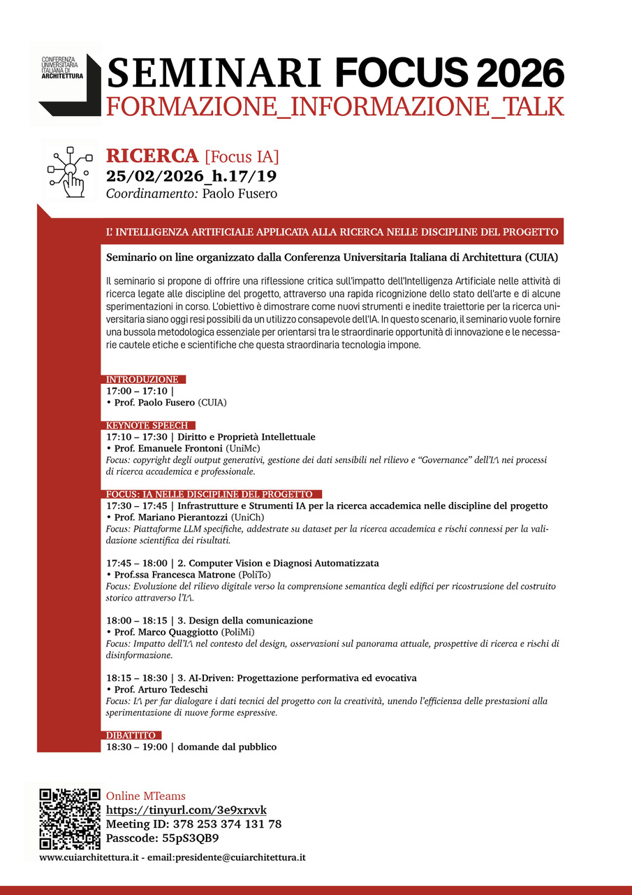 Locandina seminario online