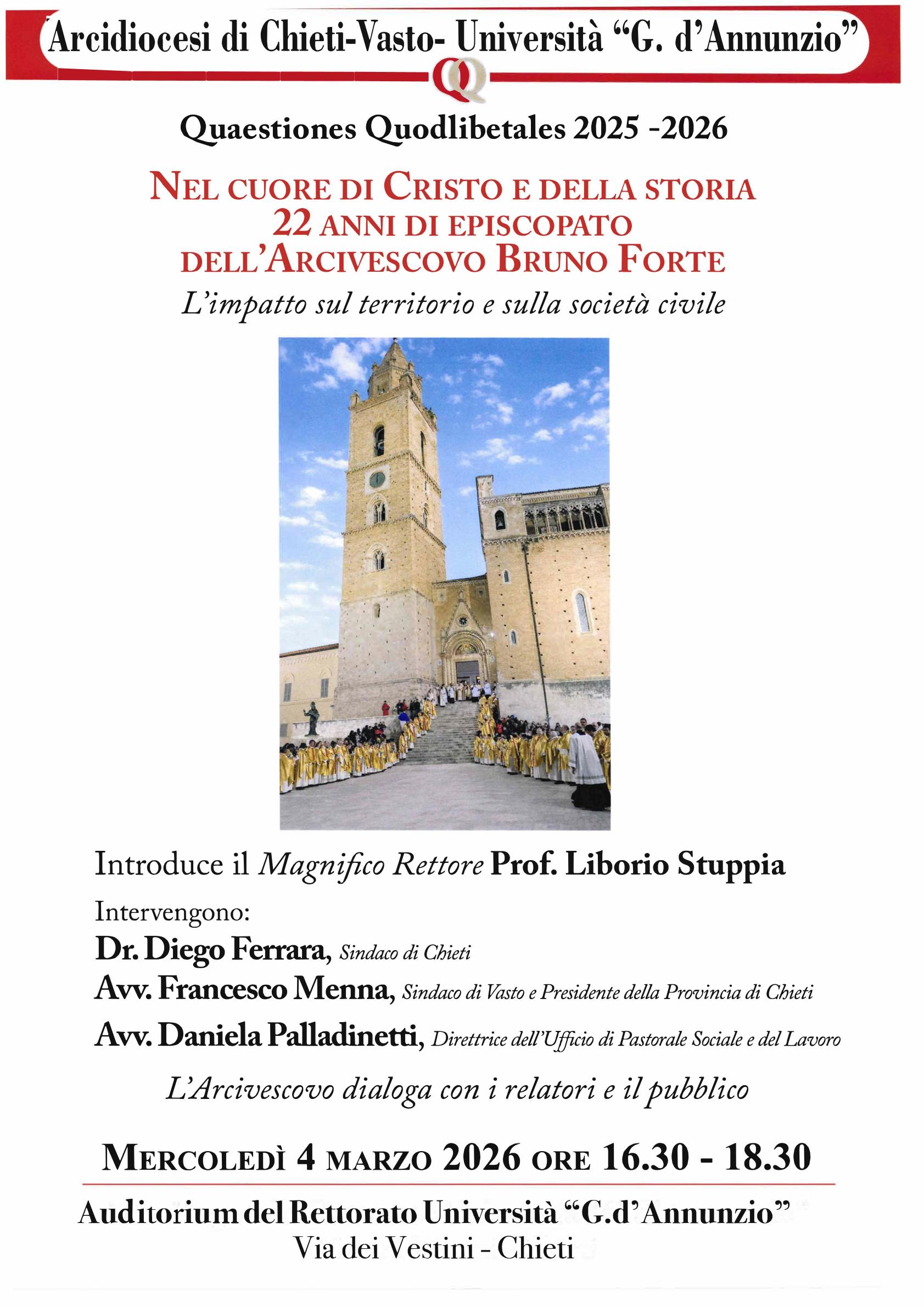 Quaestiones Quodlibetalesa 4 marzo 2026