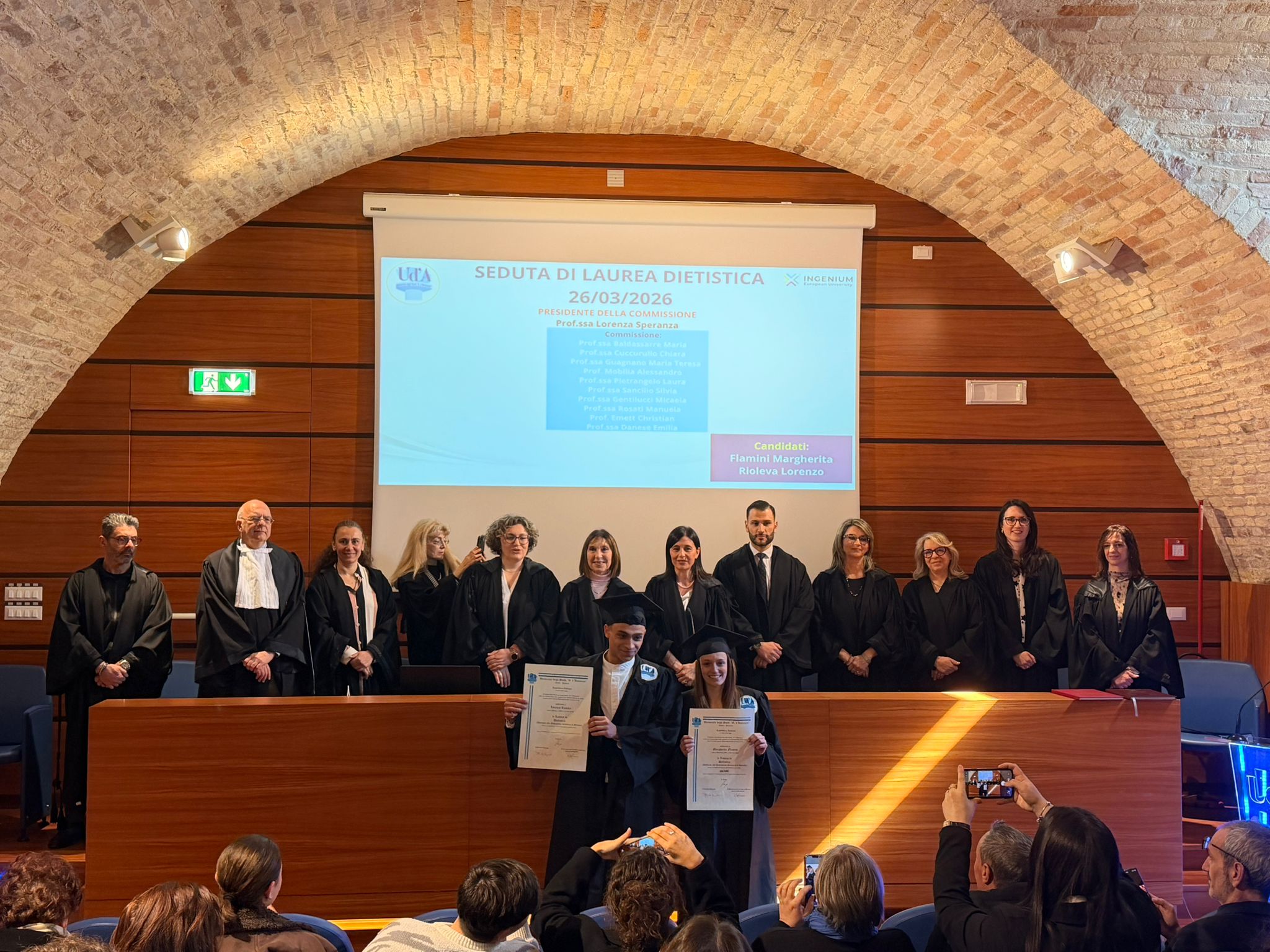 Foto seduta di laurea a Palazzo de' mayo - 26 marzo 2026
