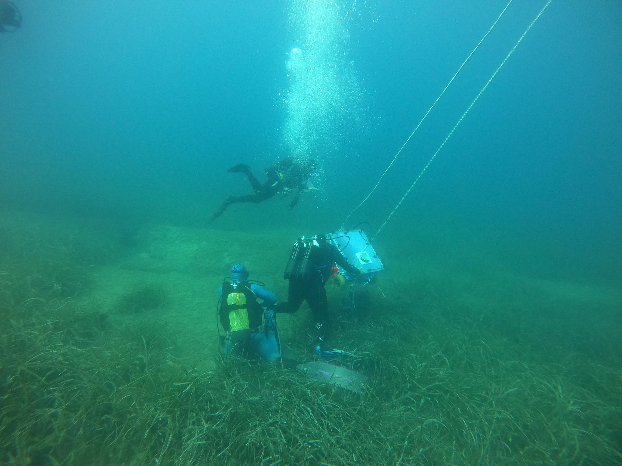 Ecografia polmonare a 15 metri di profondità - Isole Tremiti