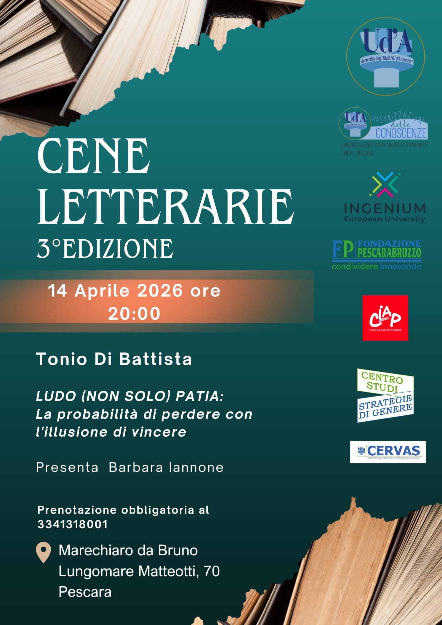 Locandina cene letterarie