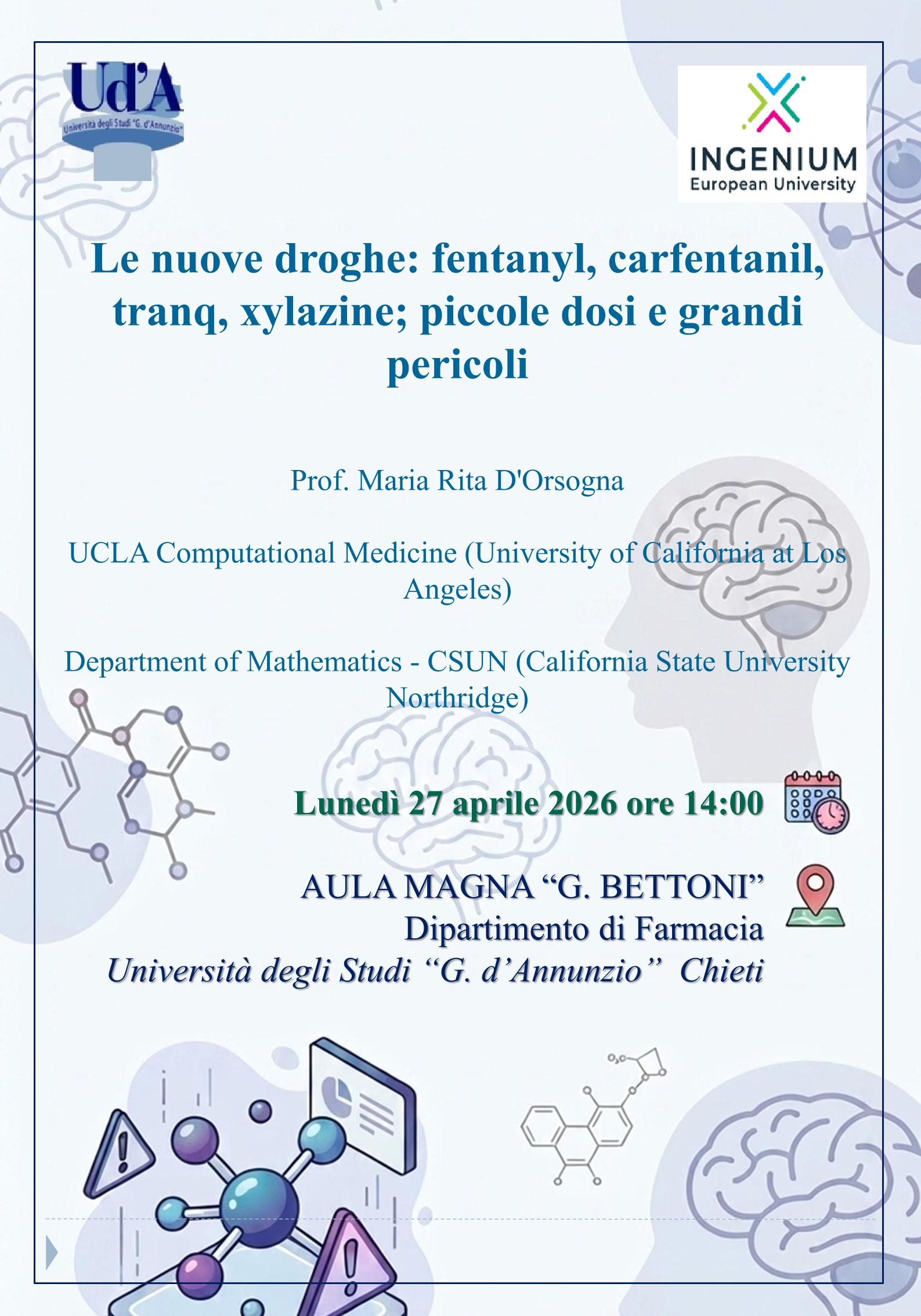 Locandina Seminario di lunedì 27 aprile 2026