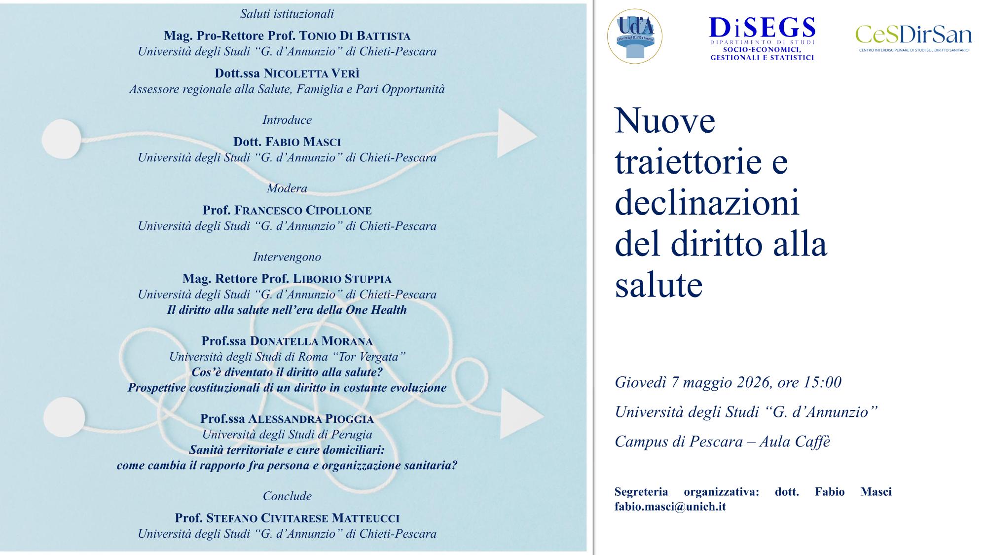 Nuove traiettorie e declinazioni del diritto alla salute - Pescara
