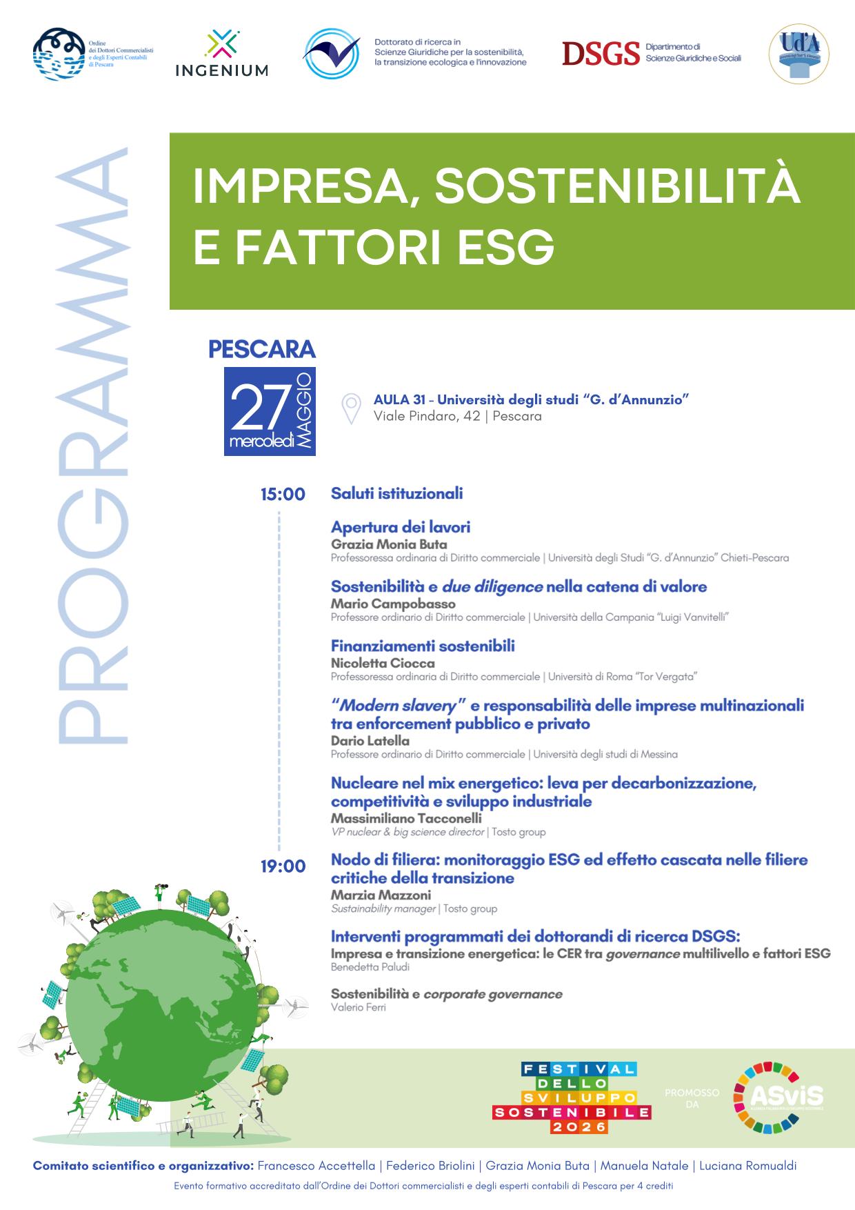 Locandina Impresa, sostenibilità e fattori ESG