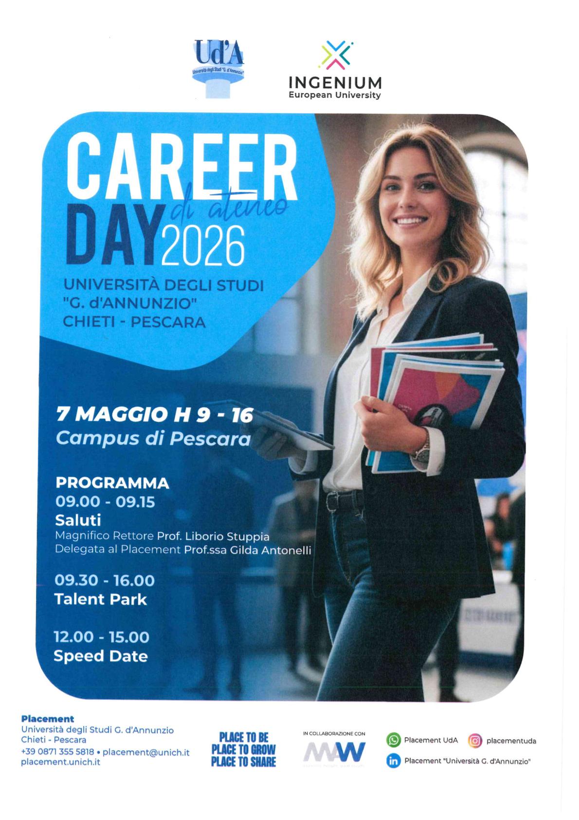 Programma Career Day 7 maggio 2026