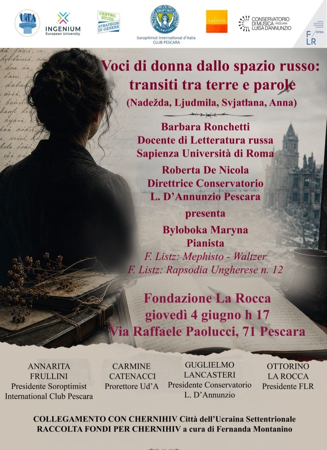 Locandina evento Voci di donna giugno 2026 