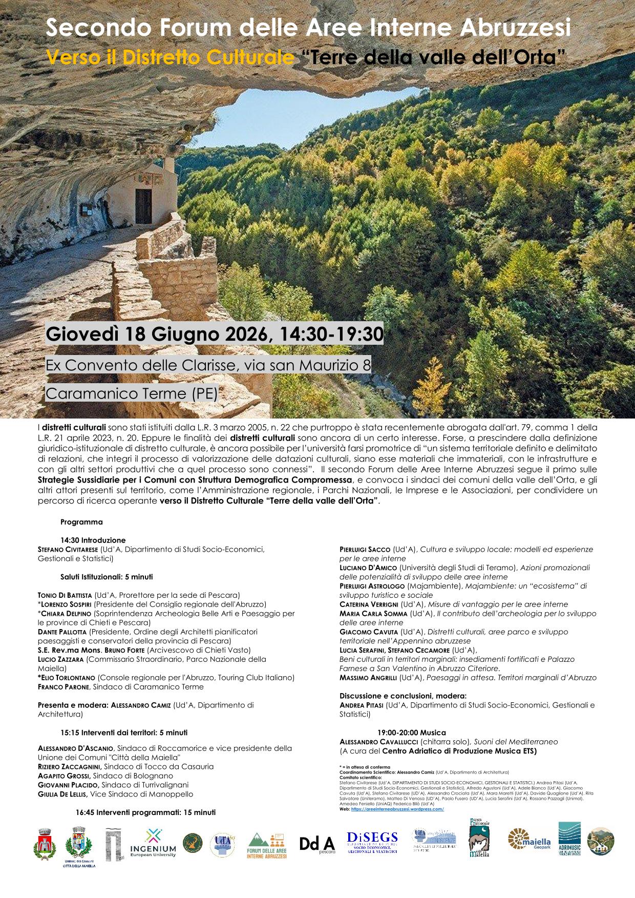 Locandina Forum aree interne