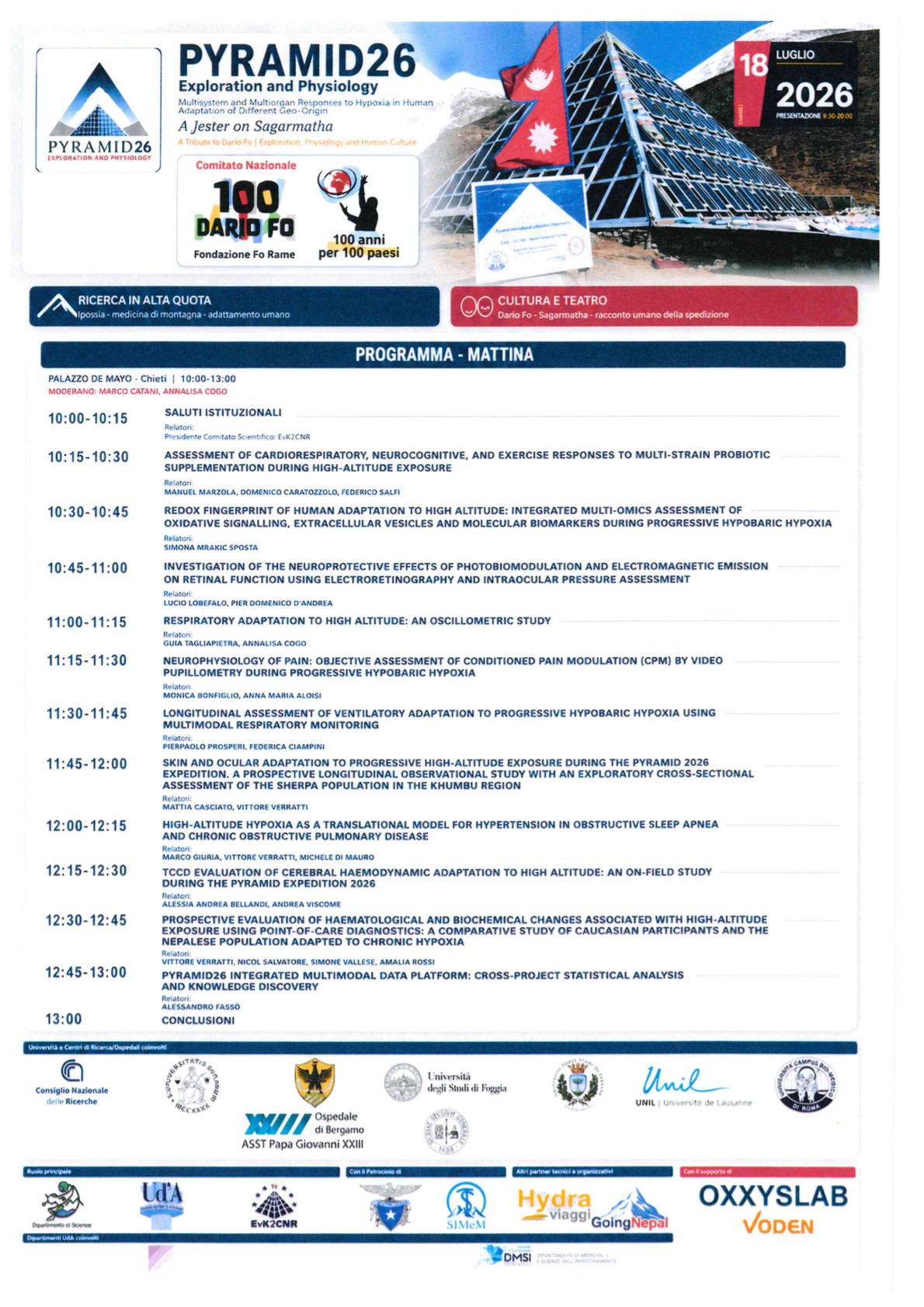 Locandina e Programma PYRAMID26 - 18.07.2026
