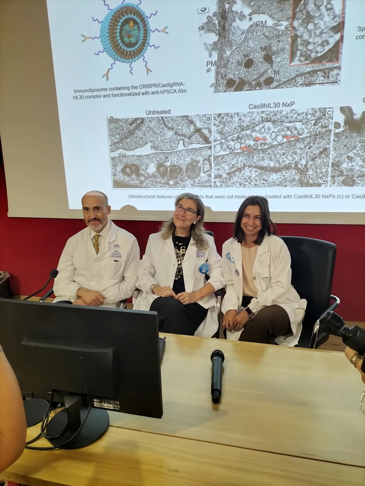 Foto da sx Carlo Sorrentino, Emma Di Carlo e Stefania Ciummo