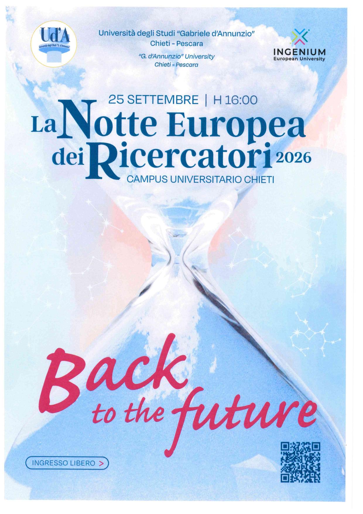Locandina - Notte Europea dei Ricercatori 2026