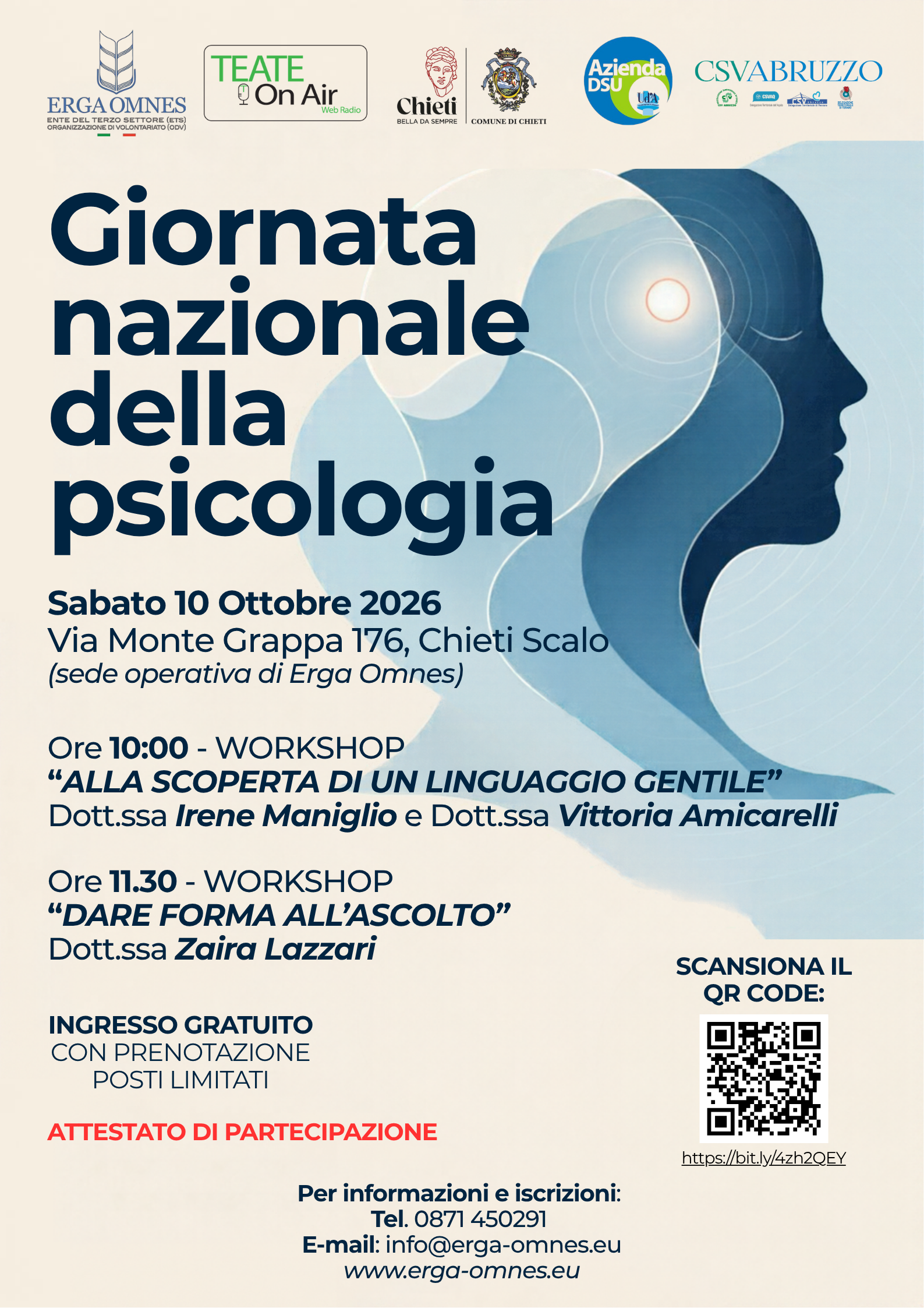 Locandina Giornata Nazionale della Psicologia