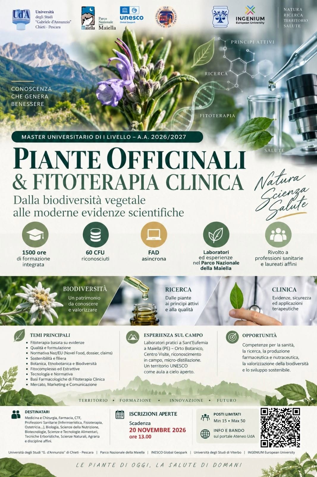 Locandina Master Piante officinali