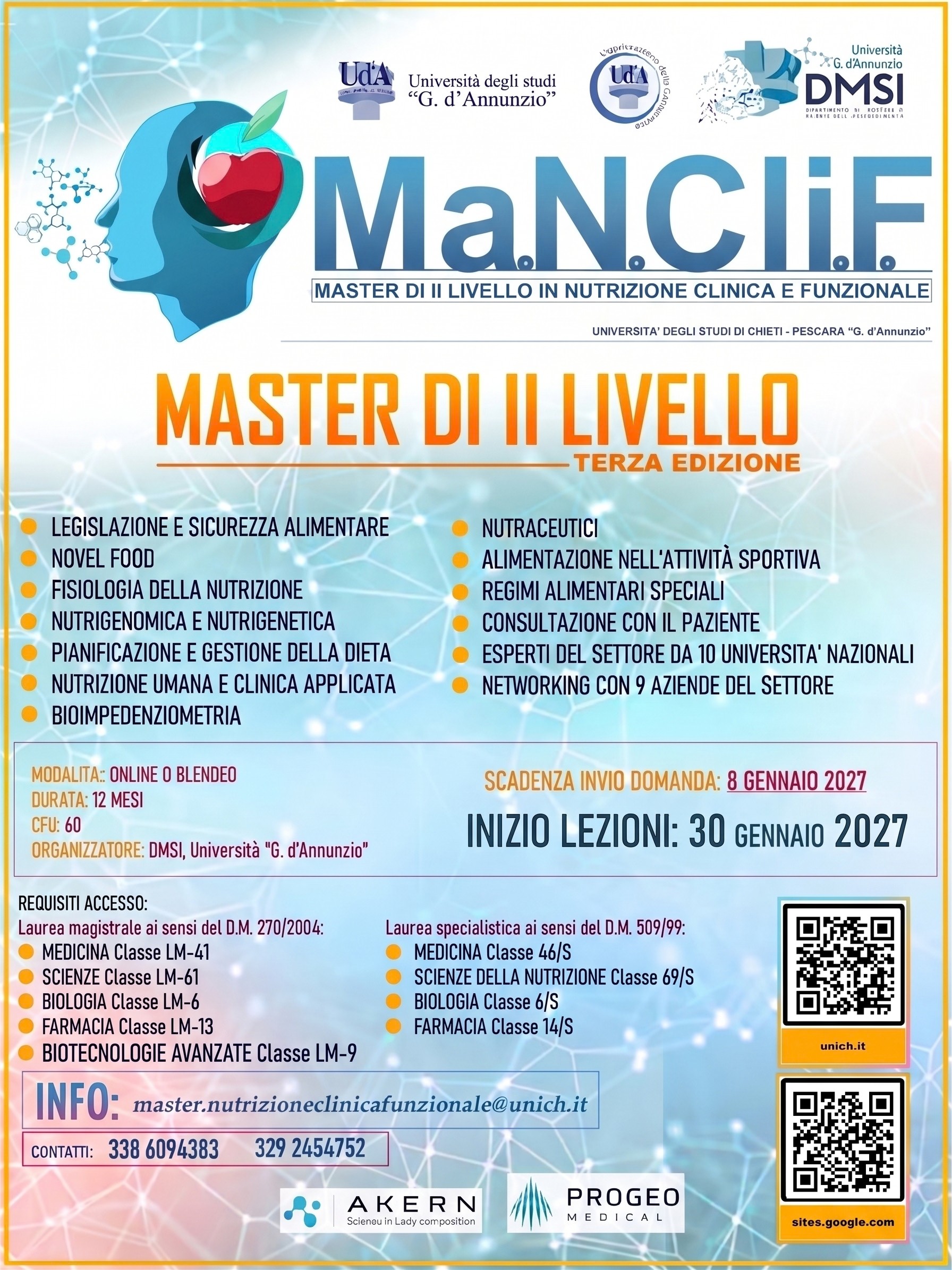 Locandina Master Nutrizione Clinica e Funzionale