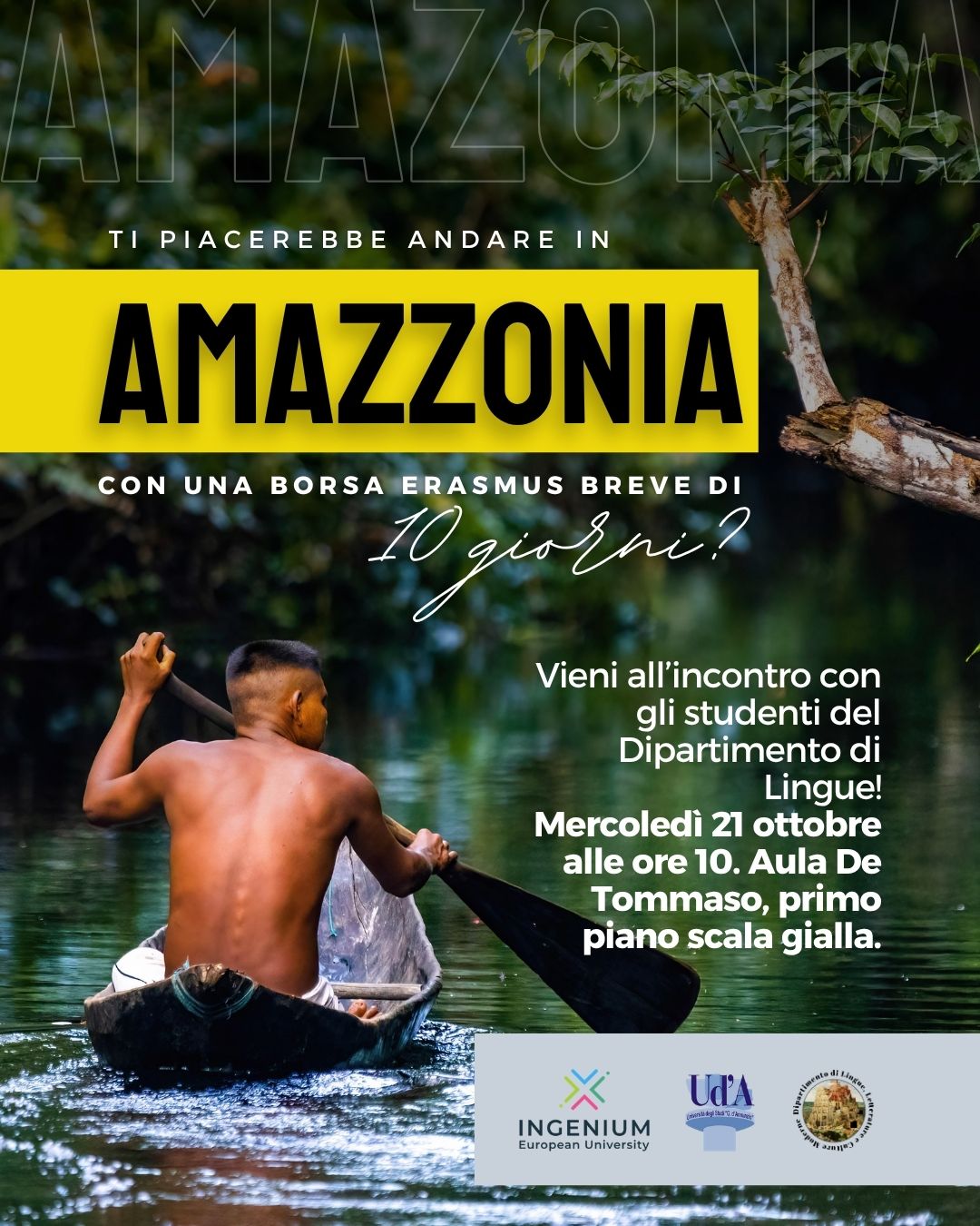 Locandina ti piacerebbe andare in AMAZONIA
