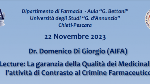 La garanzia della Qualità dei Medicinali e l'attività di Contrasto al Crimine Farmaceutico