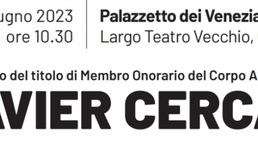 Conferimento del titolo di Membro Onorario del Corpo Accademico allo scrittore spagnolo Javier Cercas