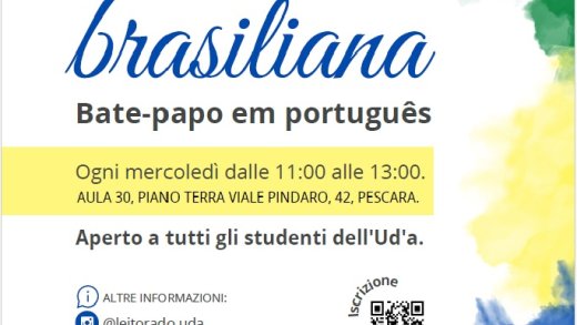 Locandina lingua portoghese sul Brasile