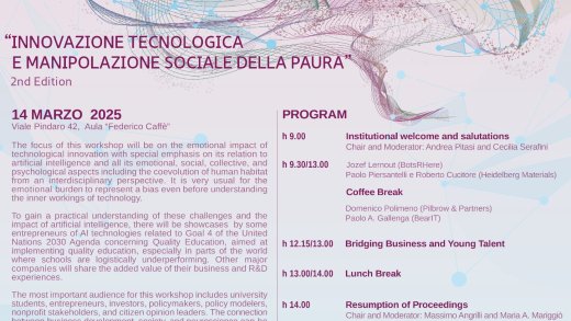 Locandina evento del 14 marzo Campus Pescara