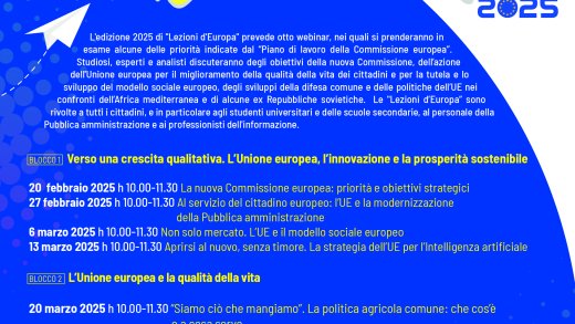 Manifesto Lezioni d'Europa