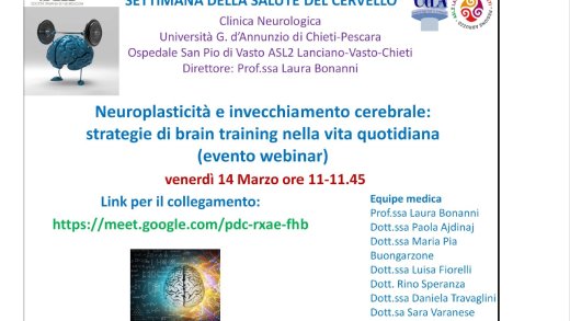Locandina webinar - Settimana della salute del cervello