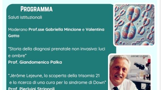 Locandina evento La sindrome di Down: ricercare per curare