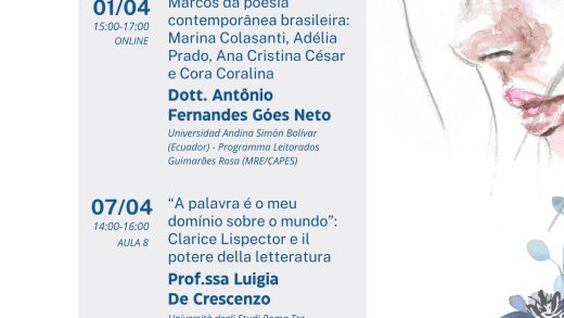 Locandina seminario "Rappresentazione femminile nella Letteratura brasiliana"