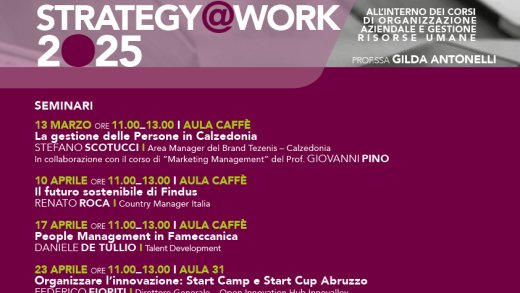 Locandina seminari Strategy@Work - Pescara