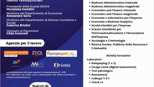 Locandina Career day Aurum Pescara
